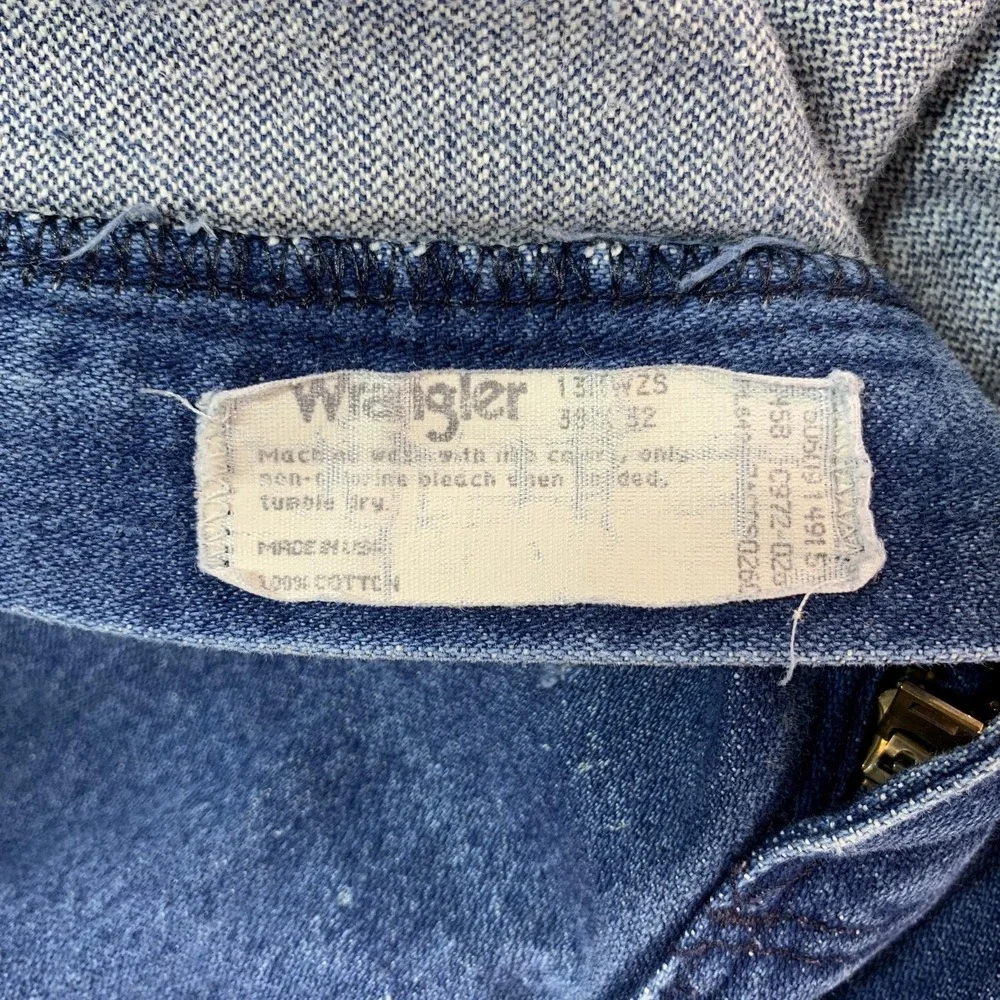 Vintage Wrangler Cowboy Cut Jeans Mens 38x32‎ Blue Denim 13MWZ USA Workwear